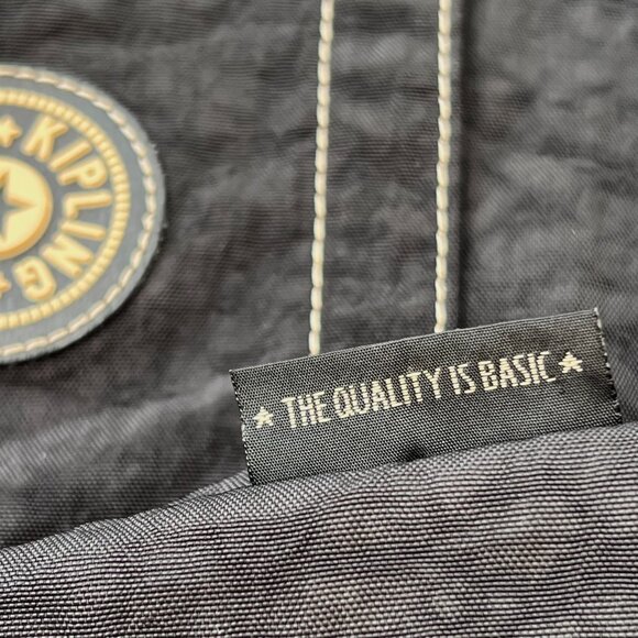 Vintage Early 2000s Kipling Women's Black Large Travel Tote Bag / Minimalist - Picture 6 of 16